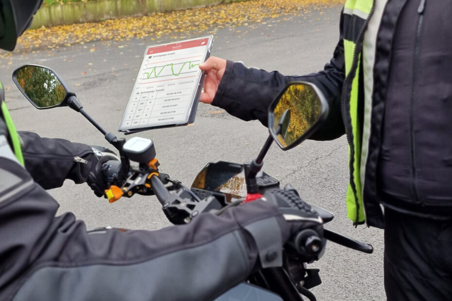 Besprechung des Fahrverhaltens anhand der kurvX Daten in der Fahschule